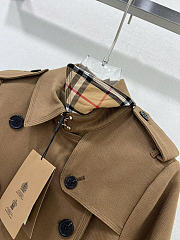 Okify Burberry Dark Brown Trend Coat (has big size) - 4