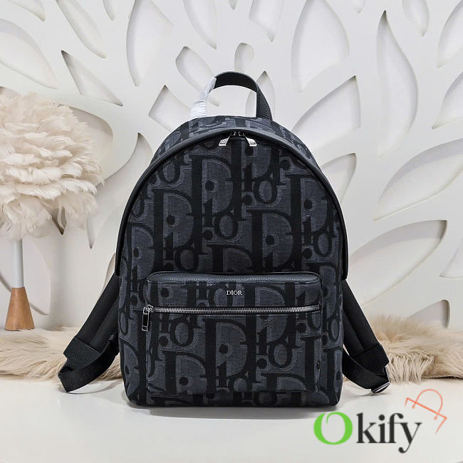 Okify Dior Rider Black Backpack 30x42x15cm - 1