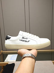Okify YSL White And Black Men Sneakers  - 4