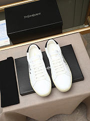 Okify YSL White And Black Men Sneakers  - 2
