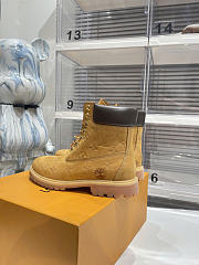 Okify Louis Vuitton x Timberland Yellow Boots Unisex 5cm 30237 - 5