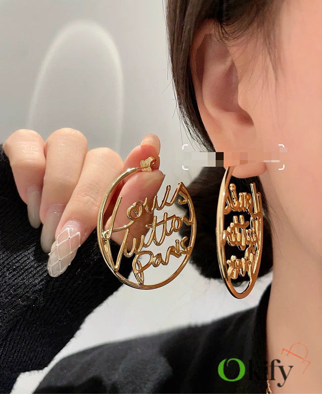Okify Louis Vuitton Gold Earrings 30238 - 1