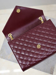 Okify YSL Envelope Bag Red Burgundy 24x17.5x6cm - 3