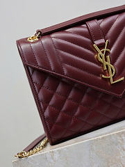 Okify YSL Envelope Bag Red Burgundy 24x17.5x6cm - 2