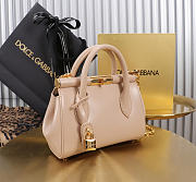 Okify Dolce & Gabbana Mini Marlene Day Handbag Nude Calfskin 19x13.5x7cm - 6