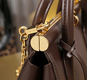 Okify Dolce & Gabbana Mini Marlene Day Handbag Dark Brown Calfskin 19x13.5x7cm - 6