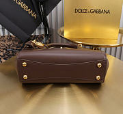 Okify Dolce & Gabbana Mini Marlene Day Handbag Dark Brown Calfskin 19x13.5x7cm - 5