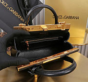 Okify Dolce & Gabbana Mini Marlene Day Handbag Black Calfskin 19x13.5x7cm - 4