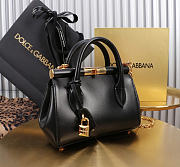 Okify Dolce & Gabbana Mini Marlene Day Handbag Black Calfskin 19x13.5x7cm - 2