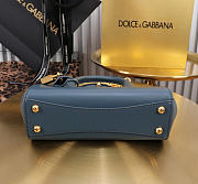 Okify Dolce & Gabbana Mini Marlene Day Handbag Dark Blue Calfskin 19x13.5x7cm - 5