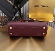 Okify Dolce & Gabbana Mini Marlene Day Handbag Red Burgundy Calfskin 19x13.5x7cm - 4