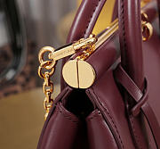 Okify Dolce & Gabbana Mini Marlene Day Handbag Red Burgundy Calfskin 19x13.5x7cm - 2