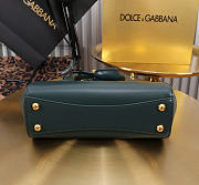 Okify Dolce & Gabbana Mini Marlene Day Handbag Dark Green Calfskin 19x13.5x7cm - 2