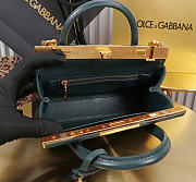 Okify Dolce & Gabbana Mini Marlene Day Handbag Dark Green Calfskin 19x13.5x7cm - 5