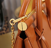 Okify Dolce & Gabbana Mini Marlene Day Handbag Brown Caramel Calfskin 19x13.5x7cm - 6