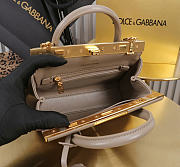 Okify Dolce & Gabbana Mini Marlene Day Handbag Gray Calfskin 19x13.5x7cm - 2
