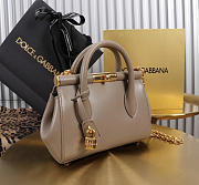 Okify Dolce & Gabbana Mini Marlene Day Handbag Gray Calfskin 19x13.5x7cm - 4