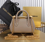 Okify Dolce & Gabbana Mini Marlene Day Handbag Gray Calfskin 19x13.5x7cm - 3
