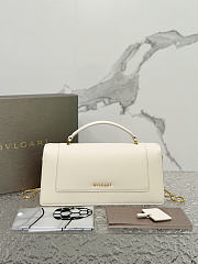 Okify Bvlgari Serpenti Forever Top Handle Bag White 26x12.5x6cm - 3