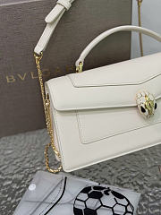 Okify Bvlgari Serpenti Forever Top Handle Bag White 26x12.5x6cm - 4