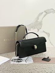 Okify Bvlgari Serpenti Forever Top Handle Bag Black 26x12.5x6cm - 5