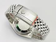 Okify Rolex Datejust Silver Watch Dark Green Dial 41mm - 2