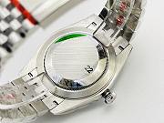 Okify Rolex Datejust Silver Watch Dark Green Dial 41mm - 3