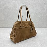 Okify MiuMiu Vivant Suede Bag Medium Brown 5BB196 40x24x13cm - 2