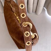 Okify MiuMiu Spirit Suede Bag Small Brown 5BC216 22x16x11.5cm - 2