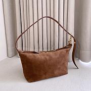 Okify MiuMiu Spirit Suede Bag Small Brown 5BC216 22x16x11.5cm - 5