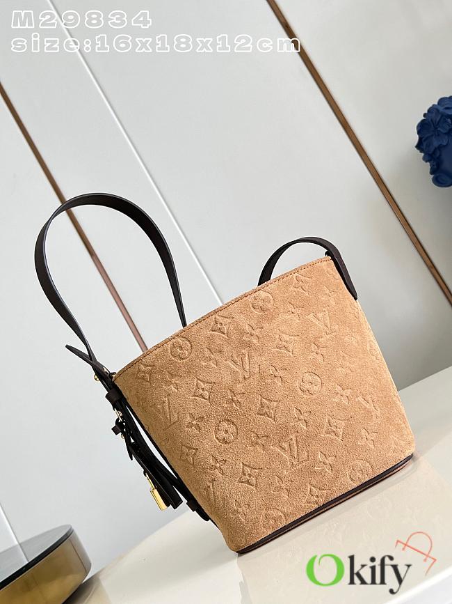 Okify Louis Vuitton All In BB 2026 Back To School Bag Beige Suede M29834 16x18x12cm  - 1