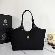 Okify Versace La Medusa Canvas Tote Bag Black 50x45x14cm - 1