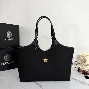 Okify Versace La Medusa Canvas Tote Bag Black 50x45x14cm
