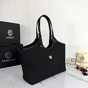 Okify Versace La Medusa Canvas Tote Bag Black 50x45x14cm - 3