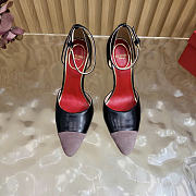 Okify Valentino High Heels D'Orsay Sinead Pumps In Goatskin And Suede 10cm (has big size) - 6