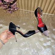 Okify Valentino High Heels D'Orsay Sinead Pumps In Goatskin And Suede 10cm (has big size) - 5