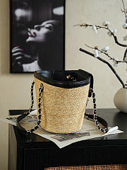 Okify CC Braided Straw Small Shopping Bag AS5951 41x18x13cm - 6