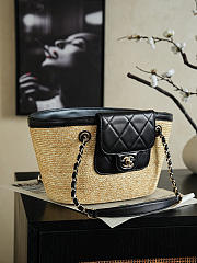 Okify CC Braided Straw Small Shopping Bag AS5951 41x18x13cm - 5