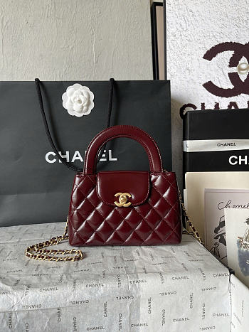 Okify CC Nano Kelly Bag Red Burgundy AS4416 19x13x7cm
