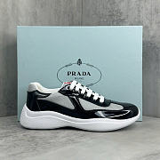 Okify Prada America Cup Black Patent And Silver Unisex - 1