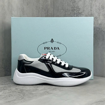 Okify Prada America Cup Black Patent And Silver Unisex