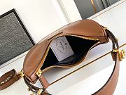 Okify Prada Arque Small Leather Shoulder Bag Brown 1BC194 22.5x18.5x6cm - 4