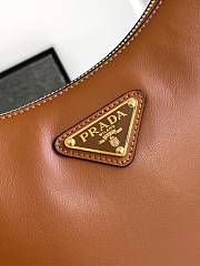 Okify Prada Arque Small Leather Shoulder Bag Brown 1BC194 22.5x18.5x6cm - 5