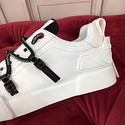 Okify Dolce & Gabbana Portofino White Sneakers Unisex - 5