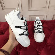 Okify Dolce & Gabbana Portofino White Sneakers Unisex - 3
