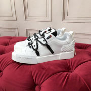 Okify Dolce & Gabbana Portofino White Sneakers Unisex - 1