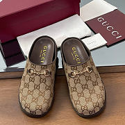 Okify Gucci Horsebit Dark Brown Mules (has big size) - 6