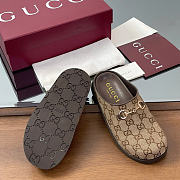 Okify Gucci Horsebit Dark Brown Mules (has big size) - 4