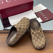 Okify Gucci Horsebit Dark Brown Mules (has big size) - 2