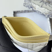 Okify Dior White And Yellow Bow Card Holder 11.5x9x2cm - 6